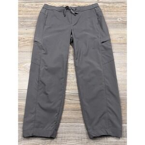 Eddie Bauer Cargo Jogger Pants Women's S Storm Gray Crop Stretch Hike Camp Fish